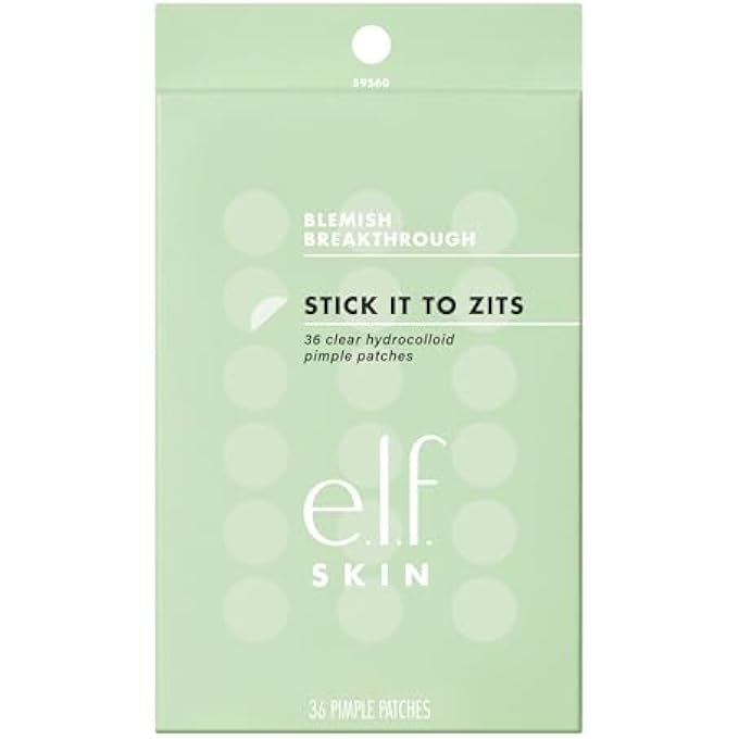 elf SKIN BLEMISH BREAKTHROUGH STICK IT TO ZITS PIMPLE PATCHES, HELPS REDUCE THE LOOK OF BLEMISHES & HEAL, VEGAN & CRUELTY-FREE, 36 PATCHES - Image 1